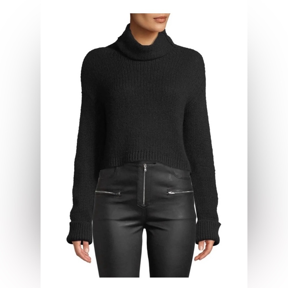 Sablyn Shay Cashmere Cropped Turtleneck Sweater Sz M